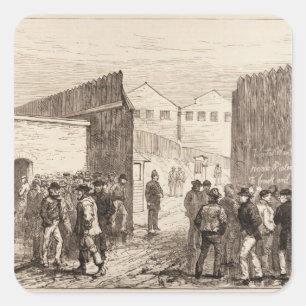 Die Arbeitslosen von London Quadratischer Aufkleber