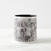 Die Arbeitslosen von London Zweifarbige Tasse (Mittel)