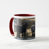 Die Arbeitswoche Tasse (Vorderseite Links)