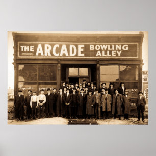 Die arcade-Bowlings-Gasse Poster
