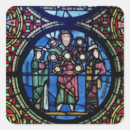 Die Arche des Bündnisses, Detail Gottes mit Quadratischer Aufkleber (Vorderseite)