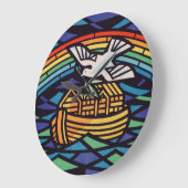 Die Arche Noas mit dem Heiligen Geist Große Wanduhr (Winkel)