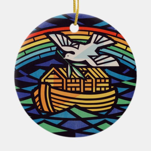 Die Arche Noas mit dem Heiligen Geist Keramik Ornament (Vorne)