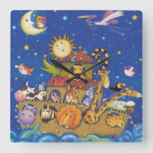 Die Arche Quadratische Wanduhr (Vorderseite)