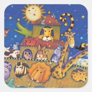 Die Arche Quadratischer Aufkleber