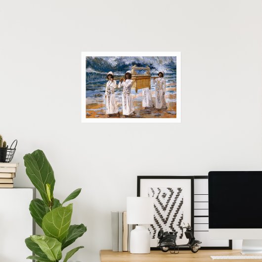 Die Arche überquert den Jordan von James Tissot Poster (Heimbüro)