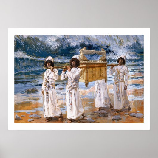 Die Arche überquert den Jordan von James Tissot Poster (Vorne)