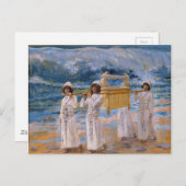 Die Arche überquert den Jordan von James Tissot Postkarte (Vorne/Hinten)