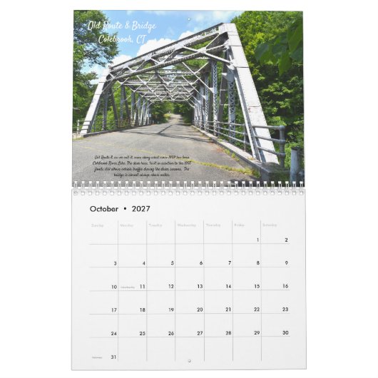 Die Architektur des Bridge Wall-Kalenders Kalender (Okt 2027)