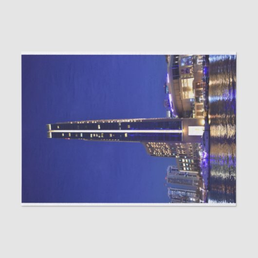 Die Architektur des Dubai Marina Seidenpapier (Vorderseite)