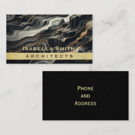 Die Architektur des modernen Black Gold Marmors pe Visitenkarte