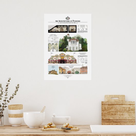 Die Architektur von Pinocchio Poster (Küche)