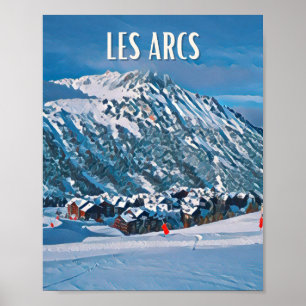 Die Arcs Skistation Poster