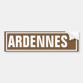 Die Ardennen-Straßenschild Autoaufkleber