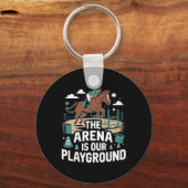 Die Arena ist unser Spielplatz Reittier Schlüsselanhänger (Vorderseite)