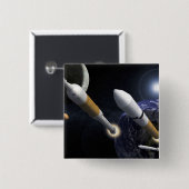 Die Ares-I-Crew startet Button (Vorne & Hinten)