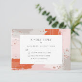 Die Arist's Wedding hell modern abstrakt stilvoll Begleitkarte (Stehend Vorderseite)