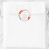 Die Arist's Wedding hell modern abstrakt stilvoll Runder Aufkleber (Tasche)