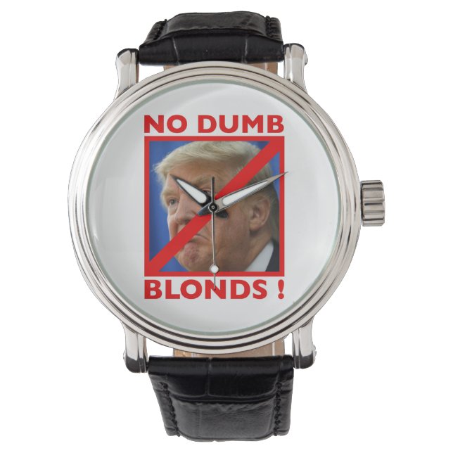 Die Armbanduhr der Herren ist keine Dumb Blonds. (Vorderseite)