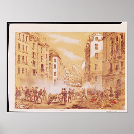 Die Armee attackiert eine Barriere in der Rue Poster (Vorne)