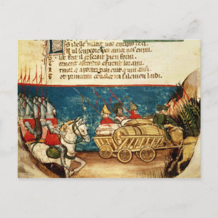 Die Armee von Charlemagne und der Verkehr Postkarte