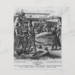 Die Armee von Tadeusz Kosciuszko, 1794 Postkarte