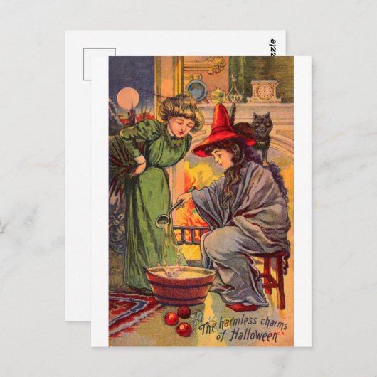 Die armlosen Halloween-Charme Postkarte (Vorne/Hinten)