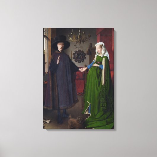 Die Arnolfini-Ehe (von Jan van Eyck) Leinwanddruck (Vorderseite)