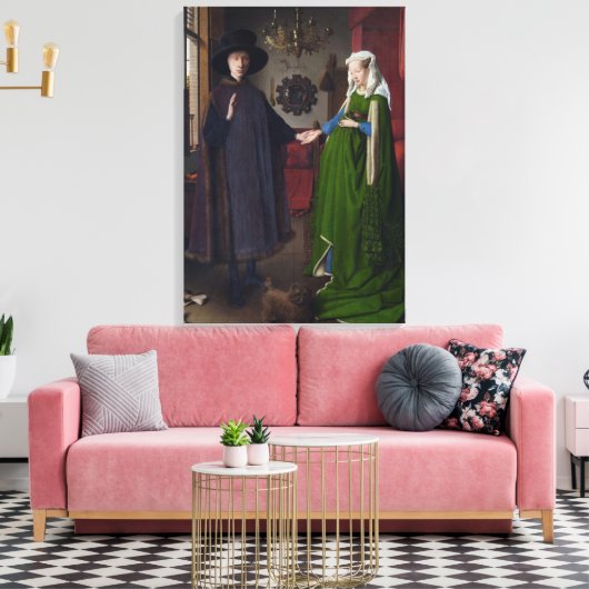Die Arnolfini-Ehe (von Jan van Eyck) Leinwanddruck (Insitu (Wohnzimmer))