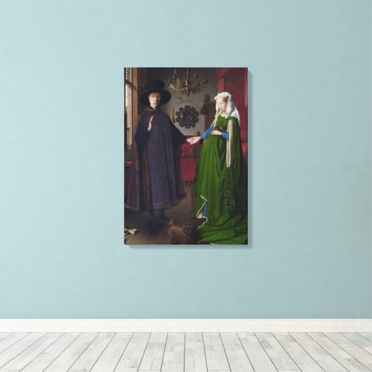 Die Arnolfini-Ehe (von Jan van Eyck) Leinwanddruck (Insitu (Holzboden))
