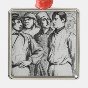 Die arrogante Gruppe der angestellten applauders Silbernes Ornament