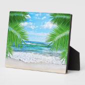 Die Art Deco des tropischen Strandes Fotoplatte (Seite)