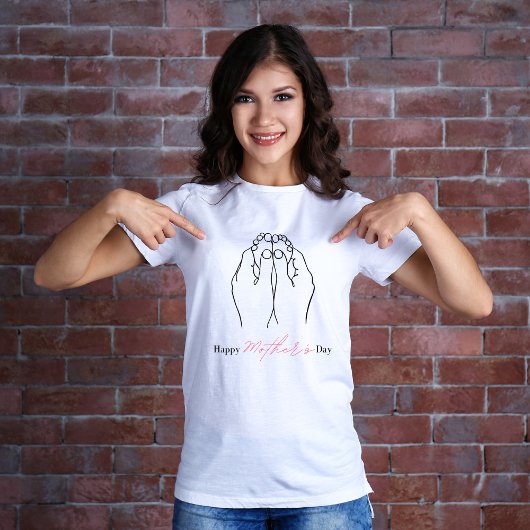 Die Art der einfachen Linie der Mutter T-Shirt