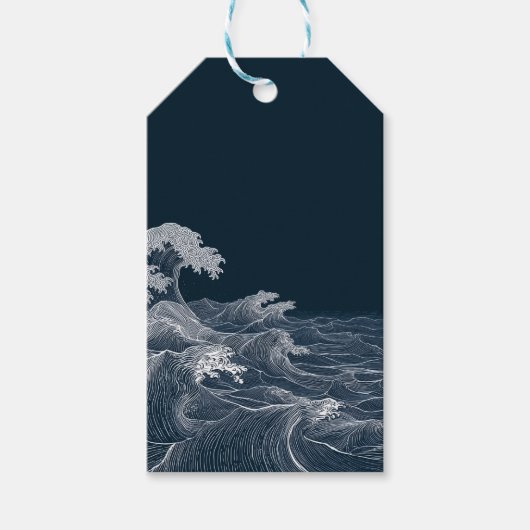 Die Art des Fliegens von Meereswellen Geschenkanhänger (Vorderseite)