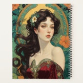 Die Art Nouveau Frau der ewigen Blüte Planer (Rückseite)
