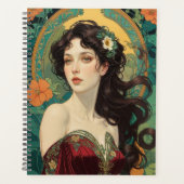 Die Art Nouveau Frau der ewigen Blüte Planer (Vorderseite)