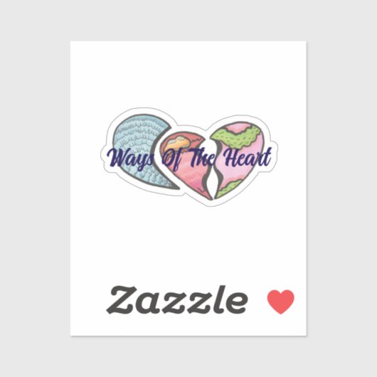 Die Art und Weise des Herzens Aufkleber (Blatt)