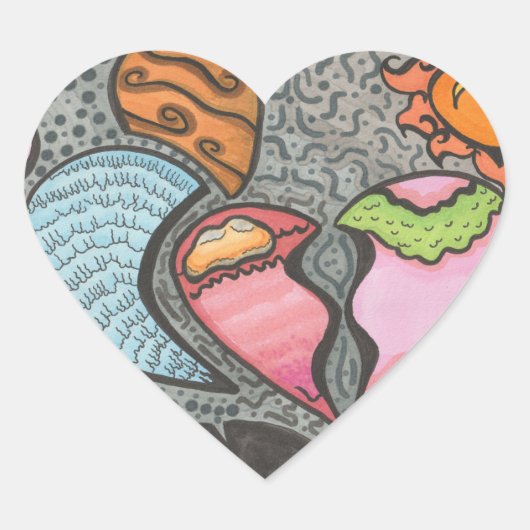 Die Art und Weise des Herzens Herz-Aufkleber (Vorderseite)