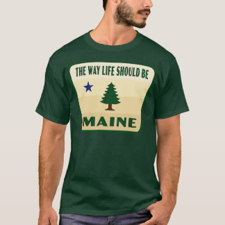 Die Art und Weise, wie das Retro-Pine-Tree-Abzeich T-Shirt