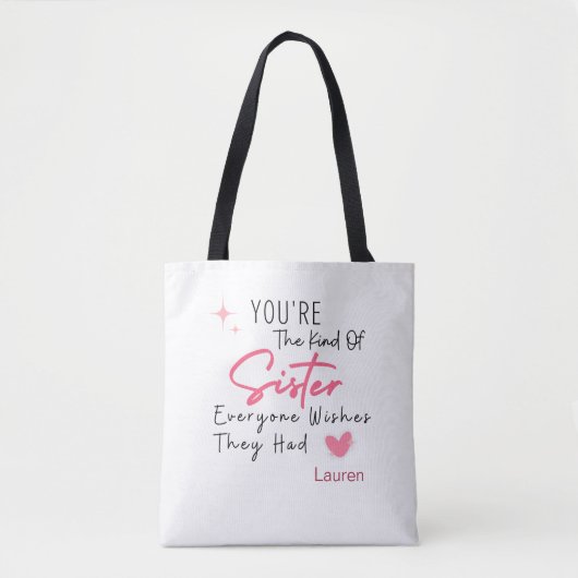 Die Art von Schwester Tote Bag - Personalisiertes  Tasche (Vorderseite)