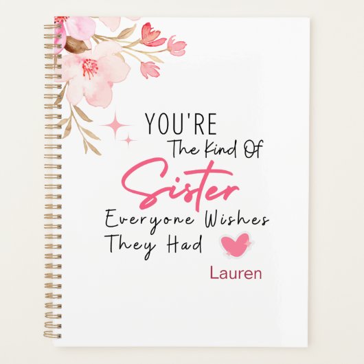 Die Art von Schwesterplaner - Personalisiertes Ges Planer (Vorderseite)