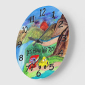 die Art, wie wir die Retro-Wanduhr rollen Große Wanduhr (Winkel)