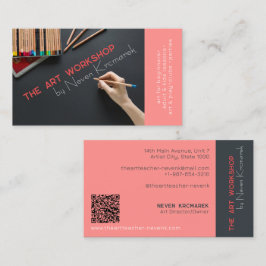 Die Art Workshop Red Artist Business Card Visitenkarte