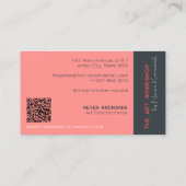 Die Art Workshop Red Artist Business Card Visitenkarte (Rückseite)