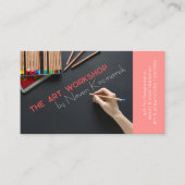 Die Art Workshop Red Artist Business Card Visitenkarte (Vorderseite)