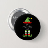 Die Artistic Elf Fun Family Matching Group Pajama Button (Vorne & Hinten)