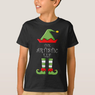 Die Artistic Elf Fun Family Matching Group Pajama T-Shirt