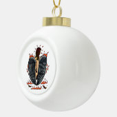 Die Asche rauben Keramik Kugel-Ornament (Rechts)
