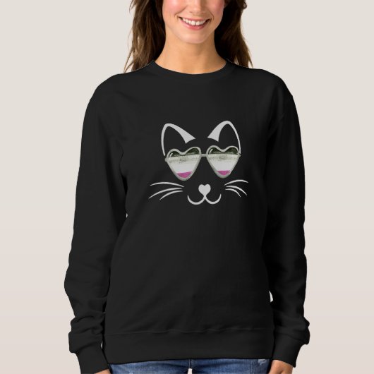 Die asexuelle graue-ace-Demi-Ace-Pride-Katze Sweatshirt (Vorderseite)