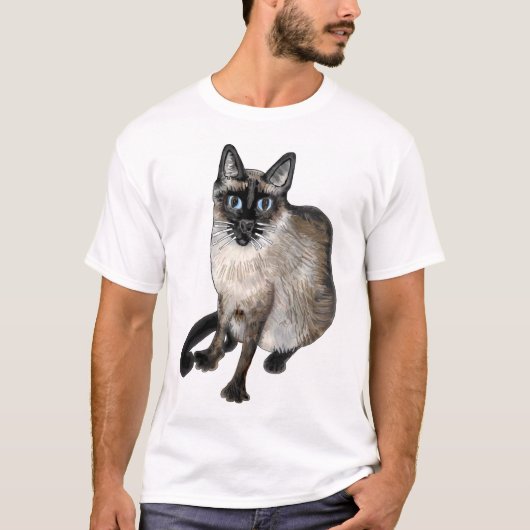 Die Asiatische Katze mit "I Liebe Katzen!" T-Shirt (Vorderseite)